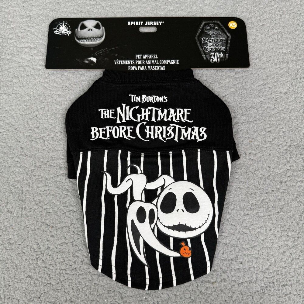 Disney Nightmare Before Christmas Spirit Jersey XS Dog Shirt Pet Costume NWT